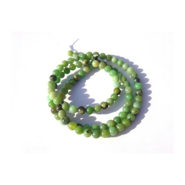 10 perles assorties en Jade Africain multicolore 4 MM de diamètre - Photo n°1