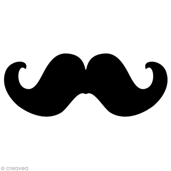 Tampon en bois Moustache - 4,7 x 3 cm - Photo n°1
