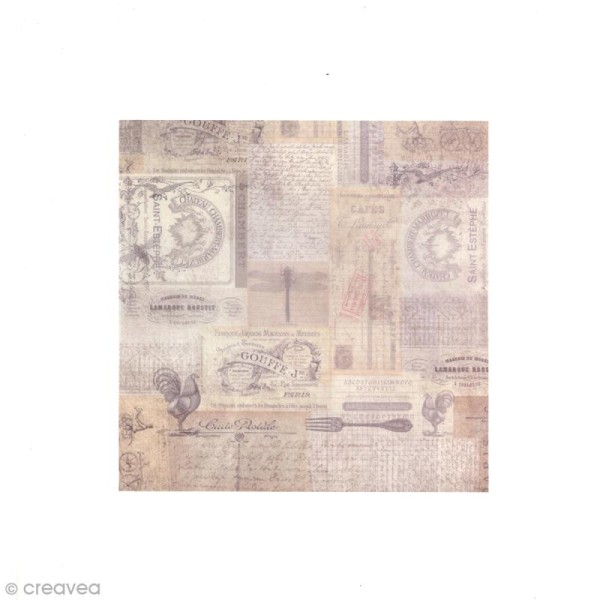 Papier vélin Papermania - Madame Payraud - 15,2 x 15,2 cm - 10 feuilles - Photo n°5
