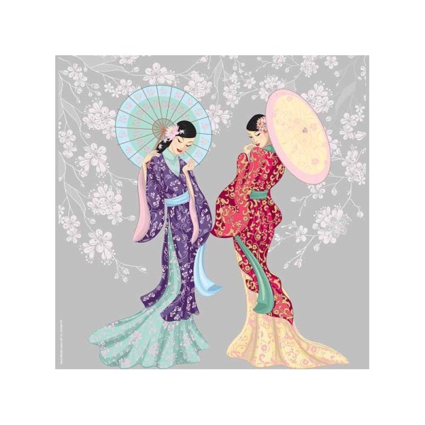 Image 3D - gk3030075 - 30x30 - 2 geishas - Photo n°1