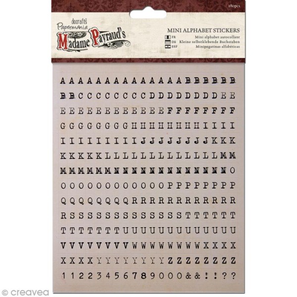 Mini alphabet autocollant - Madame Payraud - 280 stickers - Photo n°1