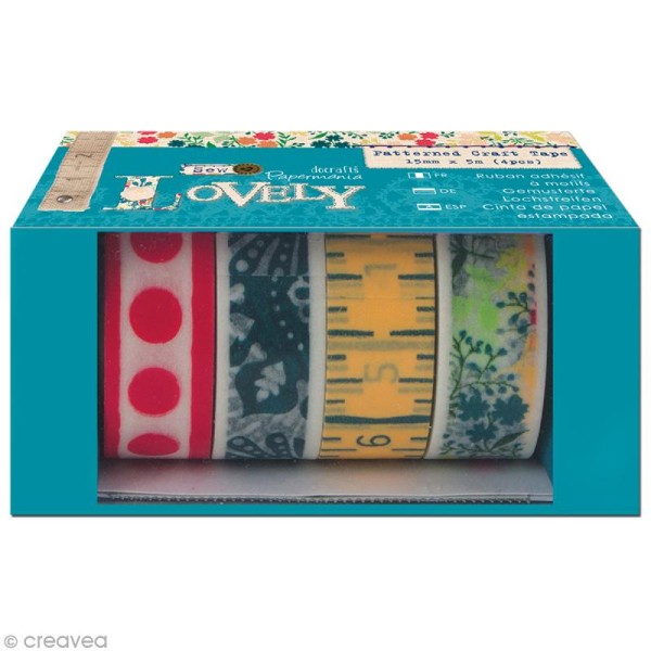 Masking tape - Sew lovely - 4 rouleaux de 5 m - Photo n°1