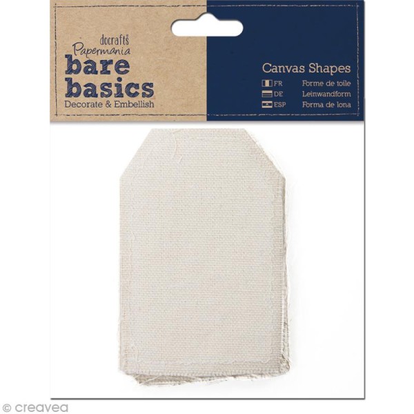 Forme en tissu - Bare basics - Etiquette x 6 pièces - Photo n°1