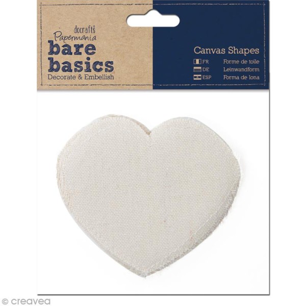 Forme en tissu - Bare basics - Coeur x 6 pièces - Photo n°1