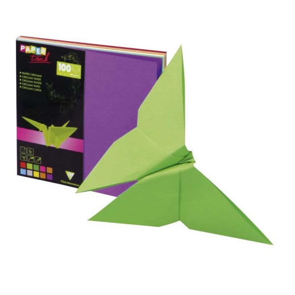 Papier origami 12x12 cm 100 feuilles10 teintes - Photo n°1