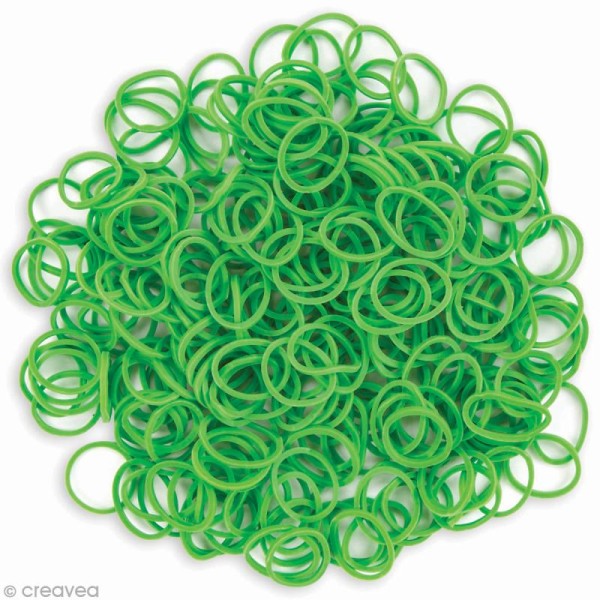 Recharge bracelet Loops 300 élastiques - Vert + 12 fermoirs - Photo n°3