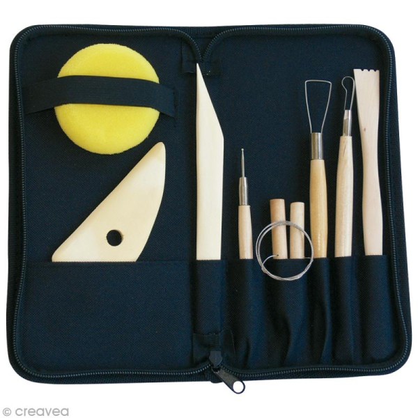 Trousse kit d'outils modelage x 8 - Photo n°2
