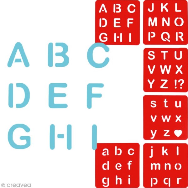 Pochoir enfant alphabet x 6 - Photo n°1