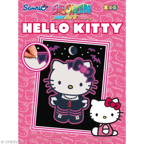 Tableau sequin Art - Hello Kitty - 25 x 34 cm - Photo n°1