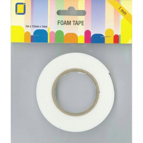 Rouleau mousse adhesive 12mm x 1 mm x 2m - Photo n°1