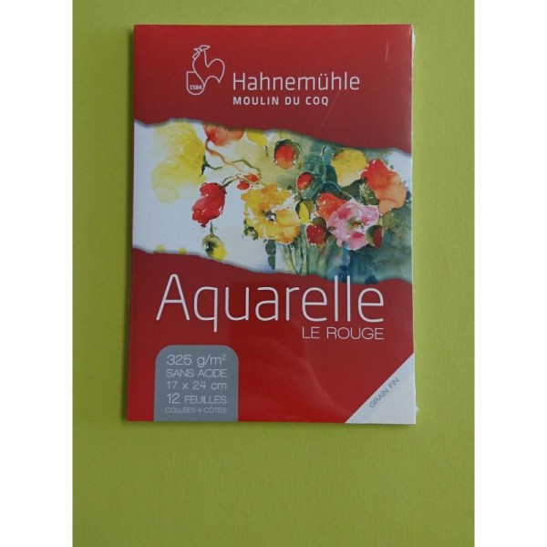 Aquarelle le rouge 17x24 cm Hahnemuhle - Photo n°1