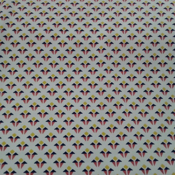 Tissu coton fluide motifs géométriques - Photo n°1
