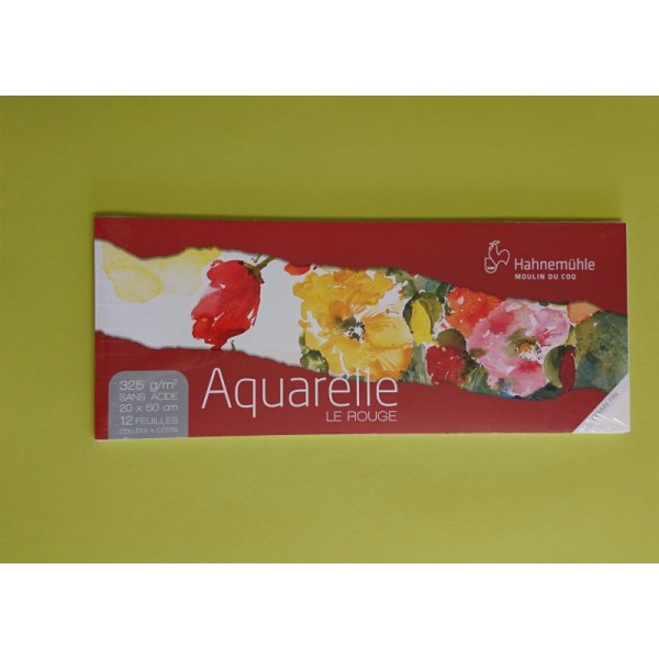 Aquarelle le rouge 20x50 cm 325g Hahnemuhle - Photo n°1