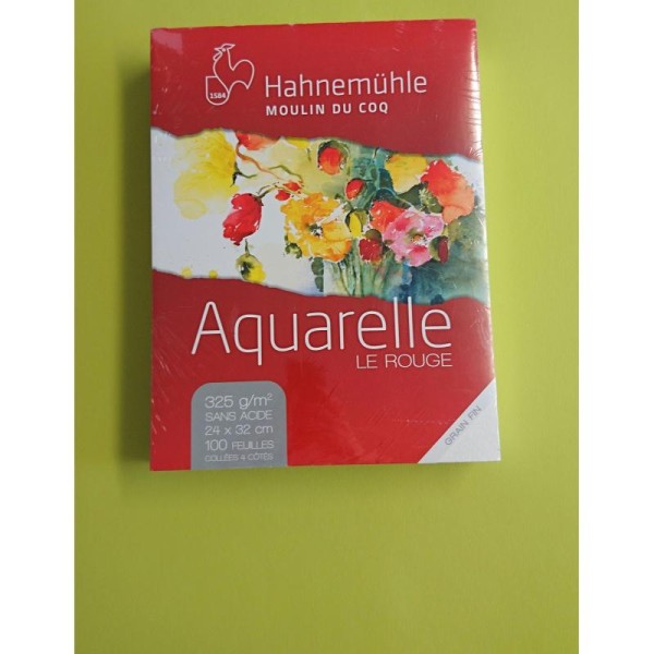 Aquarelle le rouge 24x32 100 feuilles Hahnemuhle - Photo n°1
