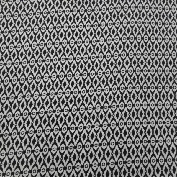 Coton fluide graphique noir et blanc - Photo n°1