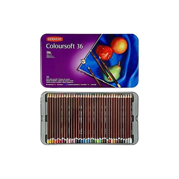 Derwent Coloursoft - Boîte de 36 Crayons - Photo n°1