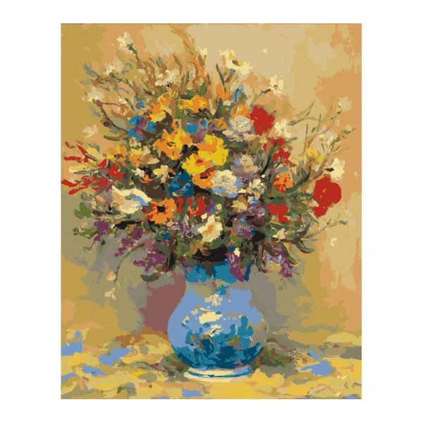 Kit de peinture par numéros - Fleurs de champ - 50x40cm - Photo n°1