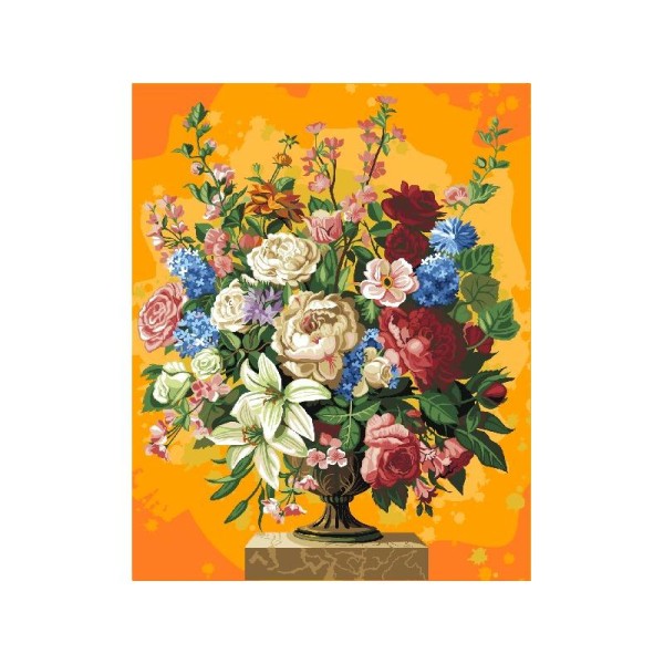 Kit de peinture par numéros - Richesse florale - 50x40cm - Photo n°1