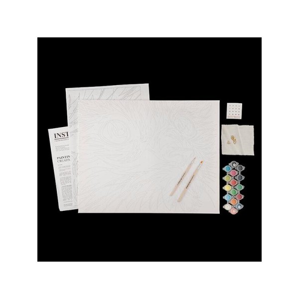 Kit de peinture par numéros - Panthères d'hiver - 50x40cm - Photo n°2