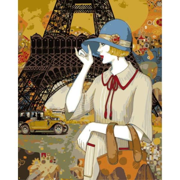 Kit de peinture par numéros - Aventures parisiennes - 50x40cm - Photo n°1