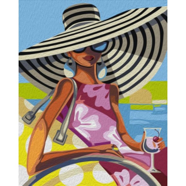Kit de peinture par numéros - Beauté de plage - 50x40cm - Photo n°1