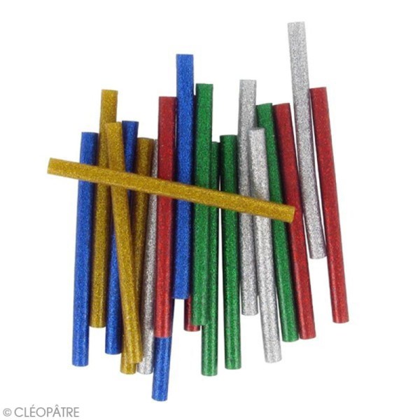 Bâtonnets peinture 3D Cléo'stick - 5 couleurs pailletées - 20 pcs - Photo n°2
