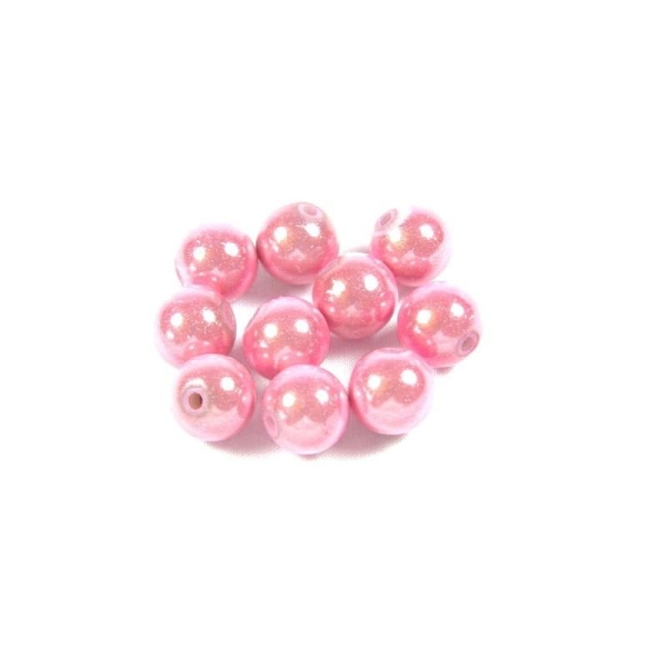 100 Perles miracle magique - Diam: 8 x 8 mm ronde - rose - Photo n°1