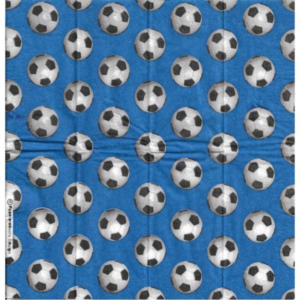 4 Mouchoirs en papier Ballon de Football Foot - Photo n°1