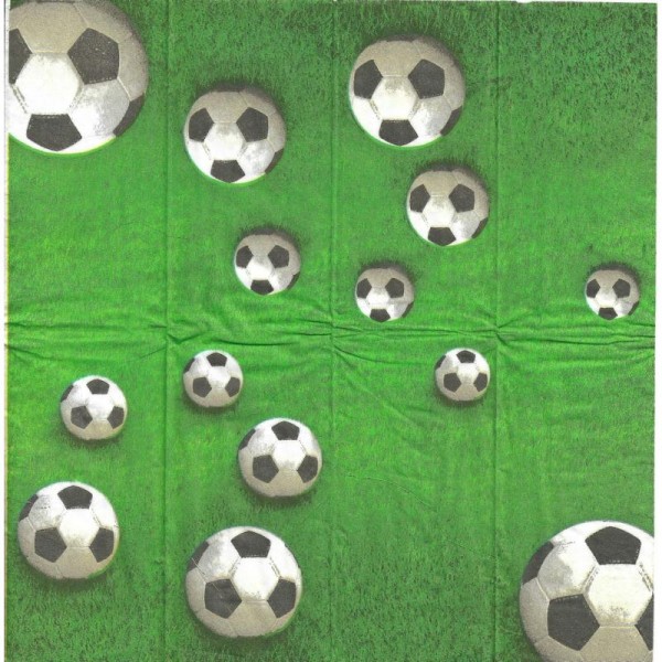 4 Mouchoirs en papier Ballon de Football Foot - Photo n°1