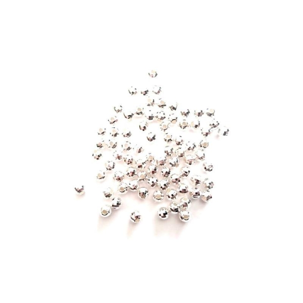 500 Perles rondes à facette acrylique disco 6mm - Photo n°1