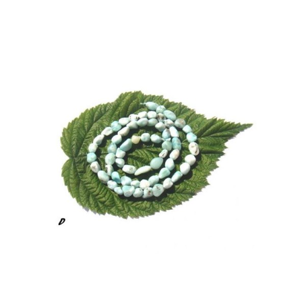 Larimar : 10 Perles très irrégulières 5/7 MM de diamètre environ - Photo n°1
