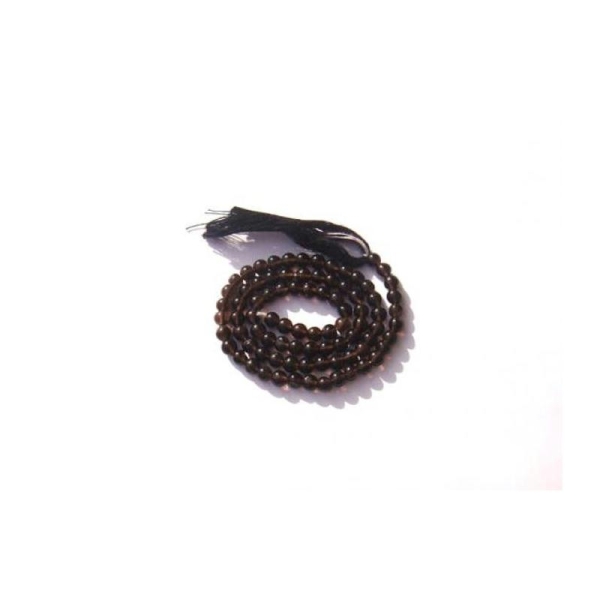 Quartz Fumé Indien : 10 Petites perles irrégulières 4,5 MM de diamètre environ - Photo n°1