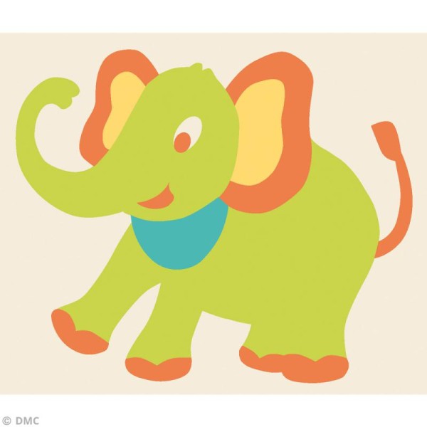 Kit canevas pour enfant - L'éléphant - Photo n°2