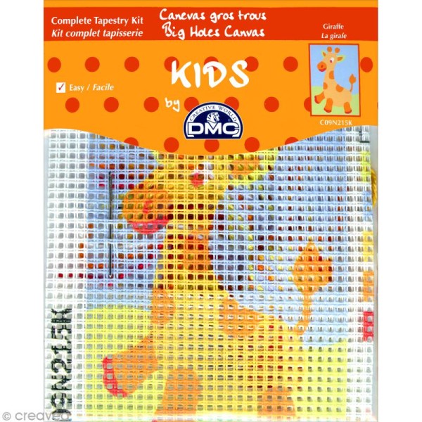 Kit canevas pour enfant - La girafe - Photo n°1