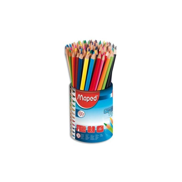Crayon de couleur Maped Colorpeps corps triangulaire coloris assortis pot de 72 - Photo n°1