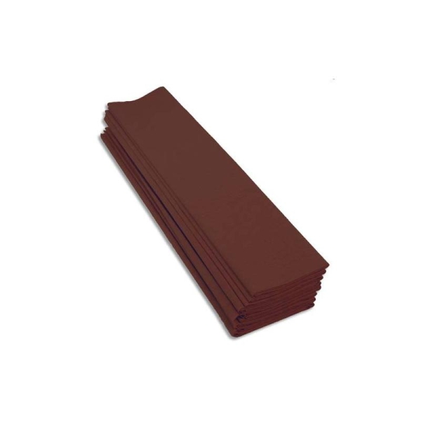 ROULEAUX Paquet 10 feuilles crépon M40 2x050m chocolat - Photo n°1