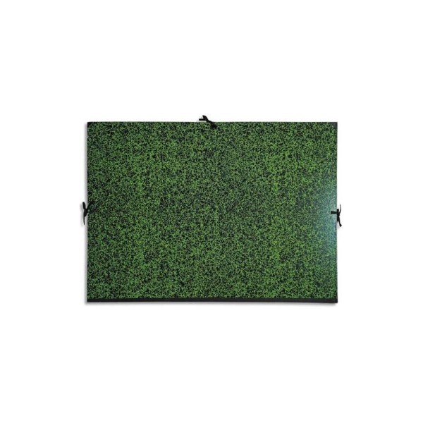 EXACOMPTA Carton à dessin Annonay avec 3 paires de cordons marbré vert 72x52 cm - Photo n°1
