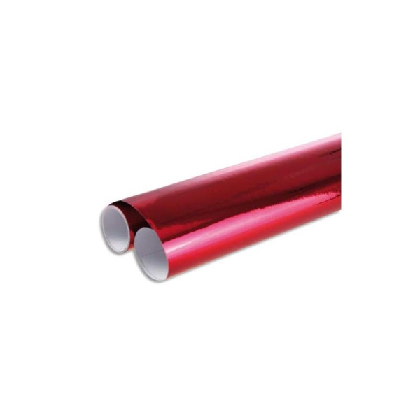 CLAIREFONTAINE Rouleau 2x0,7m de papier métal une face coloris rouge MAILDOR - Photo n°1