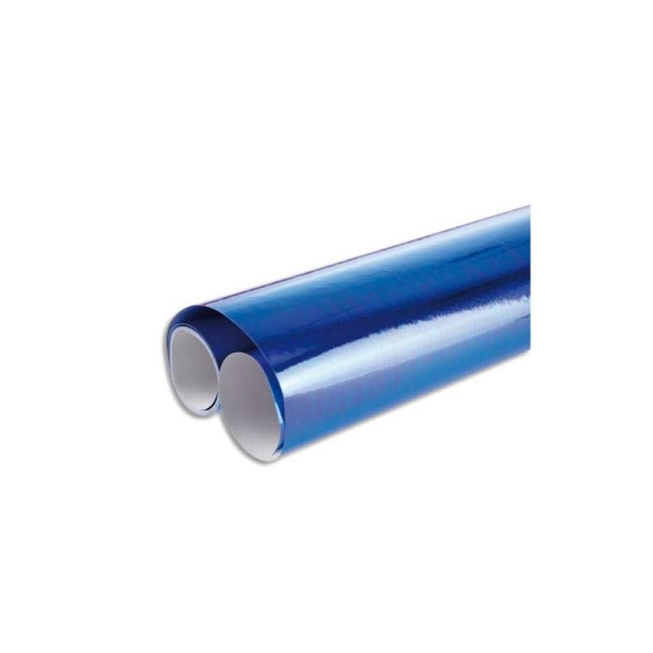 CLAIREFONTAINE Rouleau 2x0,7m de papier métal une face coloris bleu MAILDOR - Photo n°1