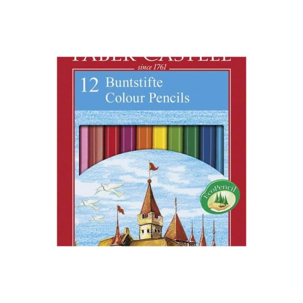 Crayon de couleur Faber Castell CHÂTEAU. étui de 12, 24 ou 48 couleurs assorties - Photo n°1