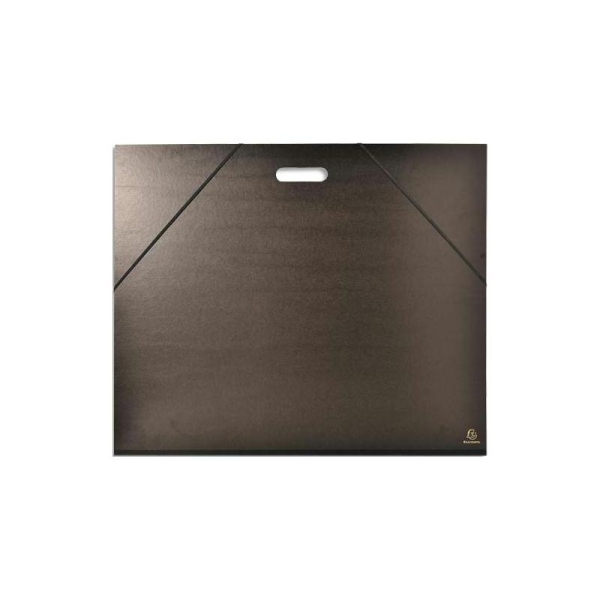 EXACOMPTA Carton à dessin noir avec poignée et élastique 59 x 72 cm - Photo n°1