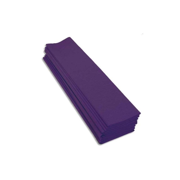 ROULEAUX Paquet de 10 feuilles crépon M40 2X0.50M violet - Photo n°1