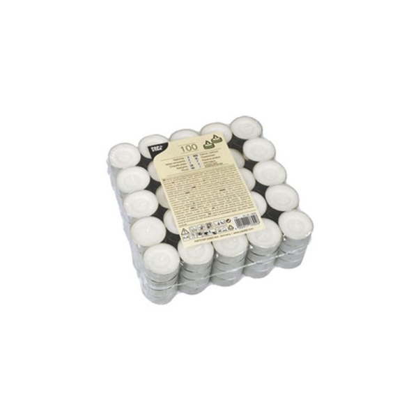 Bougies chauffe-plat diamètre: 38 mm blanc (100 pièces) - Photo n°1