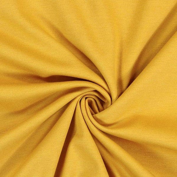 Tissu jersey uni moutarde - Photo n°1