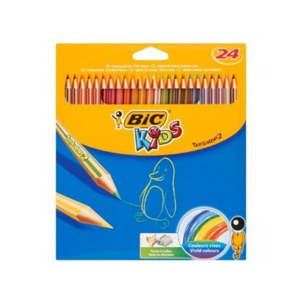 Etui de 24 crayons de couleur Tropicolor 2 BIC - Photo n°1