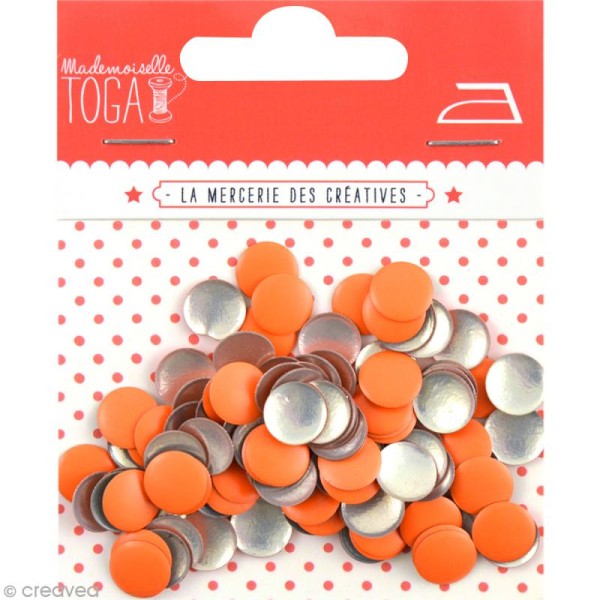Clou thermocollant rond - Orange fluo - 8 mm x 200 - Photo n°1