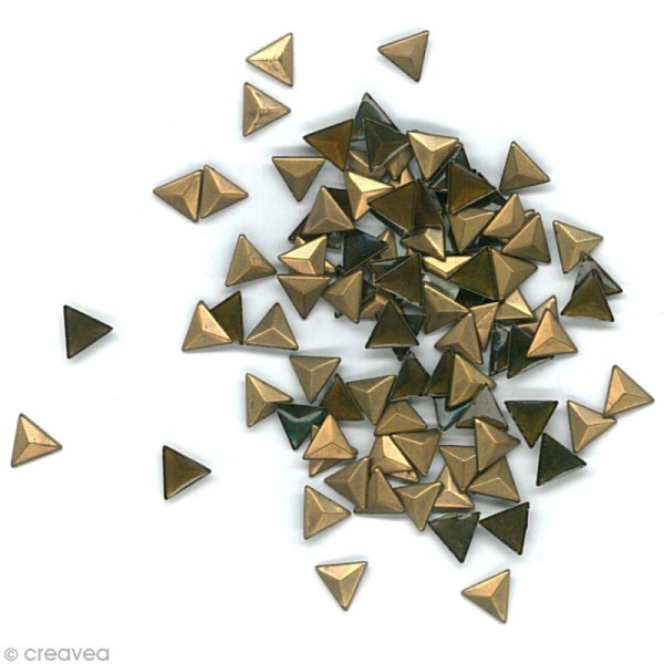 Clou thermocollant 3D triangle - Bronze - 8 mm x 100 - Photo n°3