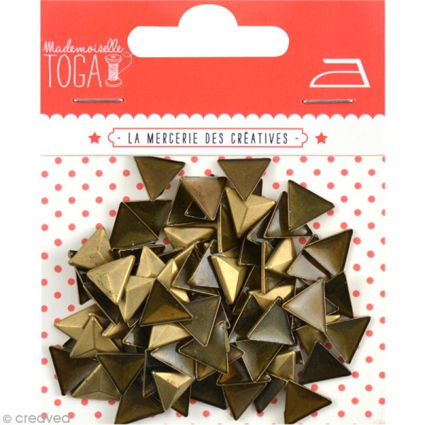 Clou thermocollant 3D triangle - Bronze - 8 mm x 100 - Photo n°1