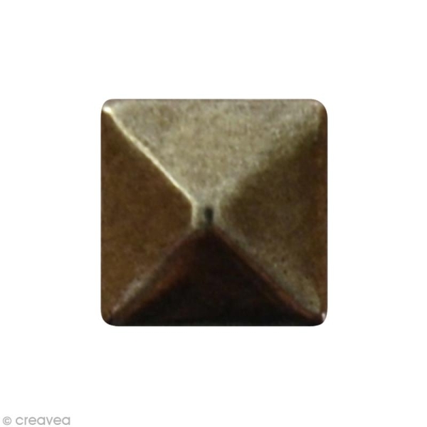 Clou thermocollant 3D carré - Gris Anthracite - 8 mm x 100 - Photo n°2