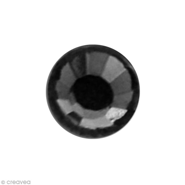 Strass thermocollant rond - Gris Anthracite - 6 mm x 50 - Photo n°2